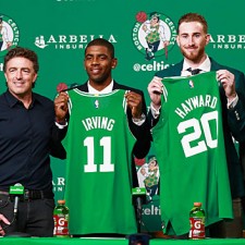 Irving, Hayward eingeführt als Celtics zum ersten Mal im TD Garden